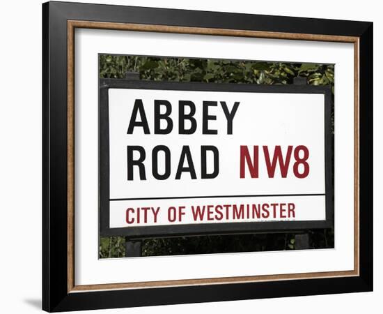 Abbey Road Is Home to the Famous Tone Studio Where the Beatles Songs Where Recorded and the Name of-David Bank-Framed Photographic Print