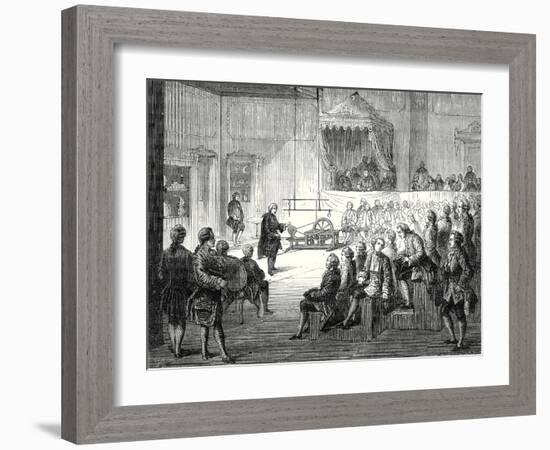 Abbot Nollet's Lectures on Physics at the College of Navarre in 1754-null-Framed Giclee Print