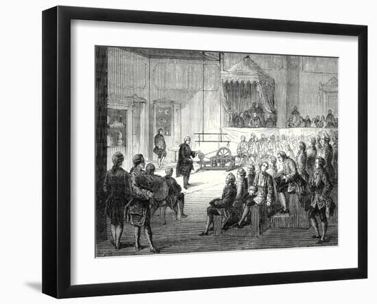 Abbot Nollet's Lectures on Physics at the College of Navarre in 1754-null-Framed Giclee Print