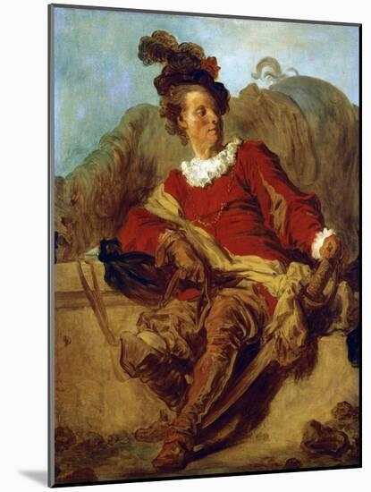 Abbot of Saint-Non, Dressed in Spanish Style-Jean-Honoré Fragonard-Mounted Giclee Print