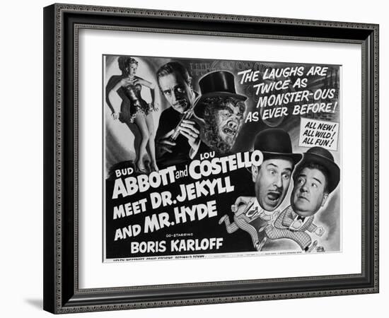 Abbott and Costello Meet Dr. Jekyll and Mr. Hyde, 1953-null-Framed Art Print