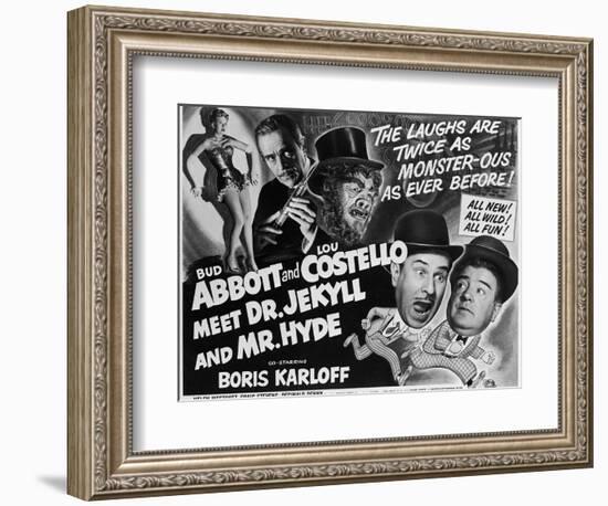 Abbott and Costello Meet Dr. Jekyll and Mr. Hyde, 1953-null-Framed Premium Giclee Print