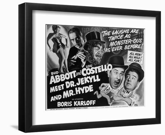 Abbott and Costello Meet Dr. Jekyll and Mr. Hyde, 1953-null-Framed Premium Giclee Print