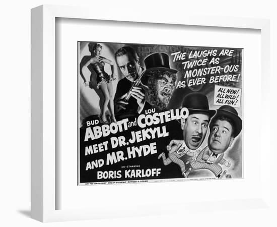 Abbott and Costello Meet Dr. Jekyll and Mr. Hyde, 1953-null-Framed Premium Giclee Print