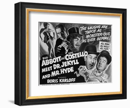 Abbott and Costello Meet Dr. Jekyll and Mr. Hyde, 1953-null-Framed Premium Giclee Print