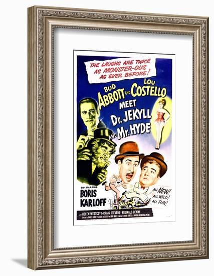 Abbott and Costello Meet Dr. Jekyll and Mr. Hyde - Movie Poster Reproduction-null-Framed Photo