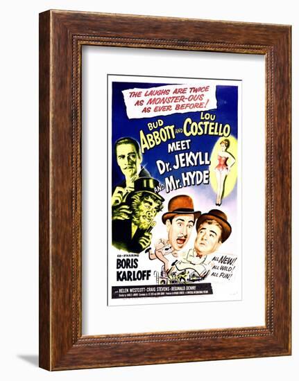 Abbott and Costello Meet Dr. Jekyll and Mr. Hyde - Movie Poster Reproduction-null-Framed Photo