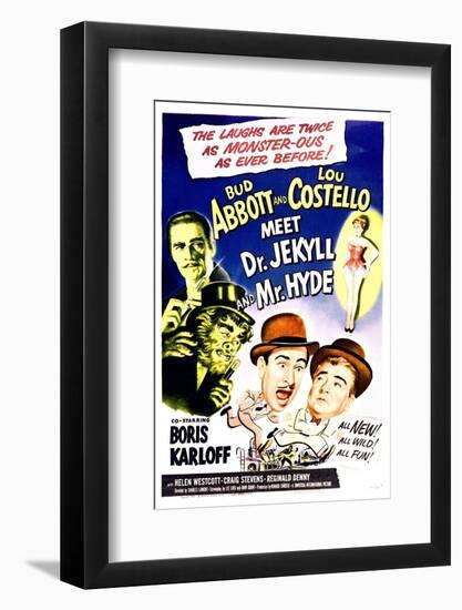 Abbott and Costello Meet Dr. Jekyll and Mr. Hyde - Movie Poster Reproduction-null-Framed Photo