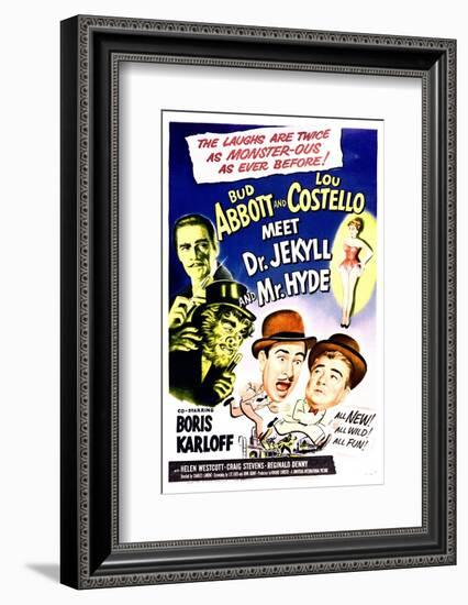 Abbott and Costello Meet Dr. Jekyll and Mr. Hyde - Movie Poster Reproduction-null-Framed Photo