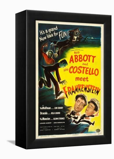 Abbott and Costello Meet Frankenstein, Lou Costello, Bud Abbott, 1948-null-Framed Stretched Canvas