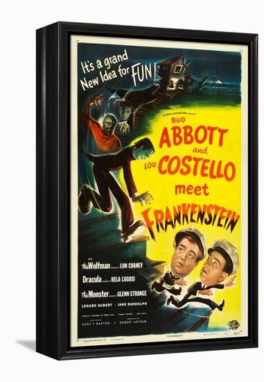 Abbott and Costello Meet Frankenstein, Lou Costello, Bud Abbott, 1948-null-Framed Stretched Canvas