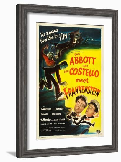 Abbott and Costello Meet Frankenstein, Lou Costello, Bud Abbott, 1948-null-Framed Art Print