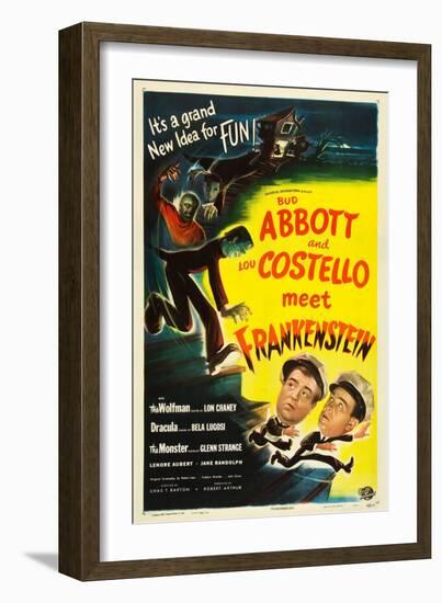 Abbott and Costello Meet Frankenstein, Lou Costello, Bud Abbott, 1948-null-Framed Premium Giclee Print