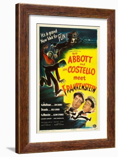 Abbott and Costello Meet Frankenstein, Lou Costello, Bud Abbott, 1948-null-Framed Premium Giclee Print
