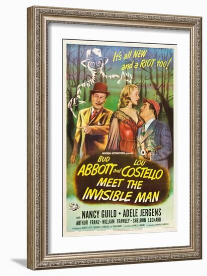 Abbott And Costello Meet the Invisible Man, Bud Abbott, Adele Jergens, Lou Costello, 1951-null-Framed Art Print