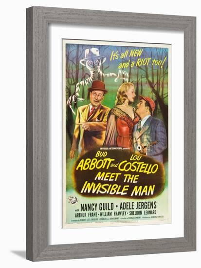 Abbott And Costello Meet the Invisible Man, Bud Abbott, Adele Jergens, Lou Costello, 1951-null-Framed Art Print