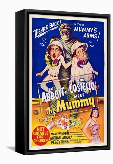 Abbott And Costello Meet the Mummy, Eddie Parker, Bud Abbott, Lou Costello, Marie Windsor, 1955-null-Framed Stretched Canvas