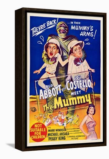 Abbott And Costello Meet the Mummy, Eddie Parker, Bud Abbott, Lou Costello, Marie Windsor, 1955-null-Framed Stretched Canvas