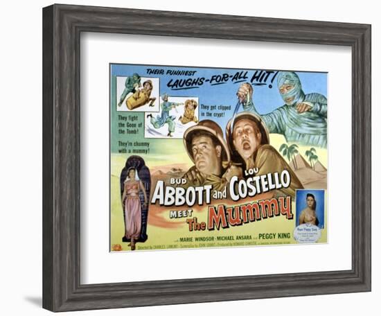 Abbott And Costello Meet the Mummy, Lou Costello, Bud Abbott, 1955-null-Framed Art Print