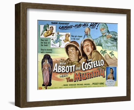 Abbott And Costello Meet the Mummy, Lou Costello, Bud Abbott, 1955-null-Framed Art Print