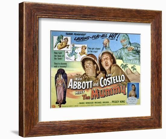 Abbott And Costello Meet the Mummy, Lou Costello, Bud Abbott, 1955-null-Framed Art Print