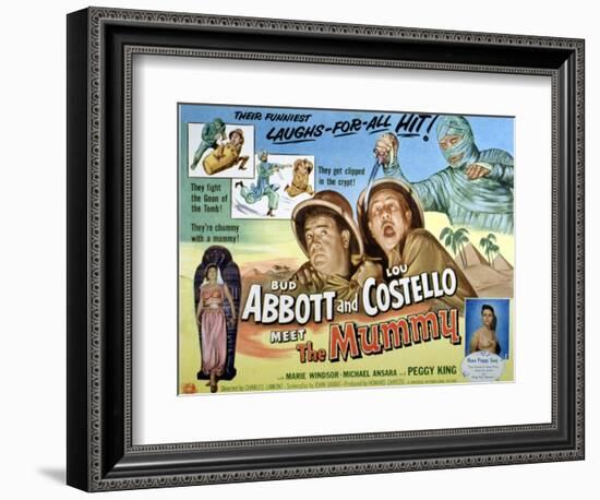 Abbott And Costello Meet the Mummy, Lou Costello, Bud Abbott, 1955-null-Framed Art Print