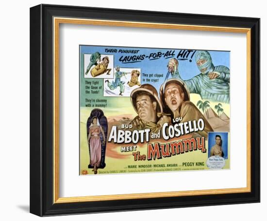 Abbott And Costello Meet the Mummy, Lou Costello, Bud Abbott, 1955-null-Framed Art Print