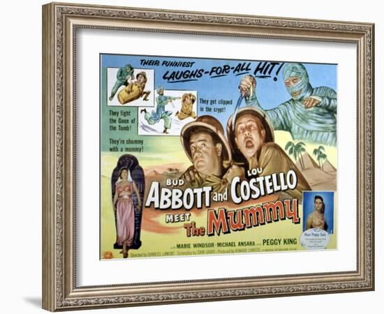 Abbott And Costello Meet the Mummy, Lou Costello, Bud Abbott, 1955-null-Framed Art Print