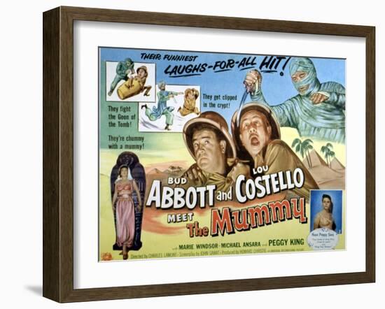 Abbott And Costello Meet the Mummy, Lou Costello, Bud Abbott, 1955-null-Framed Art Print