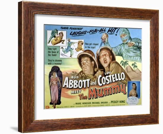 Abbott And Costello Meet the Mummy, Lou Costello, Bud Abbott, 1955-null-Framed Art Print