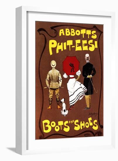 Abbotts Phit-Eesi Boots and Shoes, C1887-1922-Dudley Hardy-Framed Giclee Print