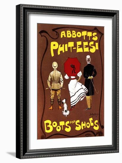 Abbotts Phit-Eesi Boots and Shoes, C1887-1922-Dudley Hardy-Framed Giclee Print