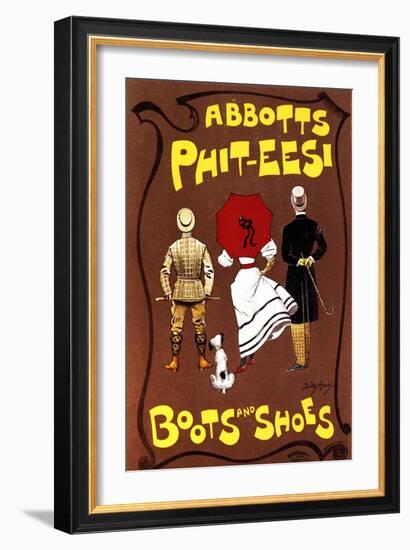 Abbotts Phit-Eesi Boots and Shoes, C1887-1922-Dudley Hardy-Framed Premium Giclee Print