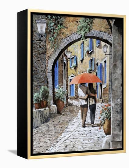 Abbracciati Sotto l’arco-Guido Borelli-Framed Premier Image Canvas