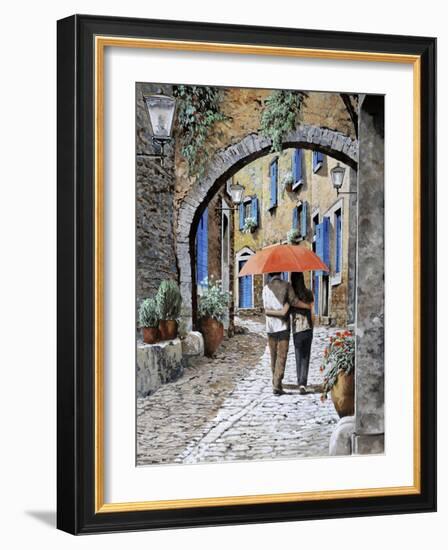 Abbracciati Sotto l’arco-Guido Borelli-Framed Giclee Print