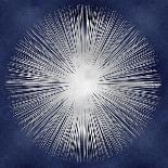 Silver Sunburst on Blue I-Abby Young-Art Print