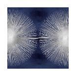 Silver Sunburst on Blue I-Abby Young-Giclee Print