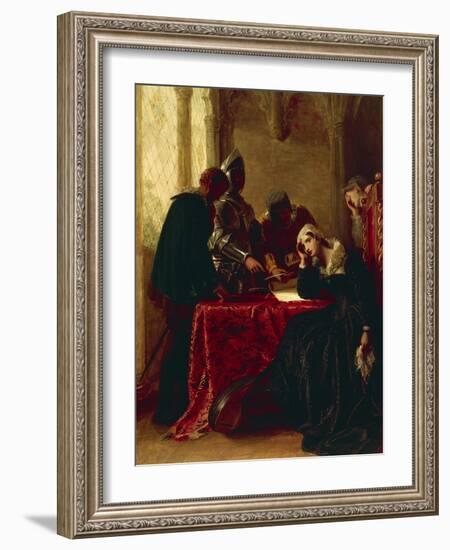 Abdication of Mary Queen of Scots in Loch Leven Castle-Joseph Severn-Framed Giclee Print