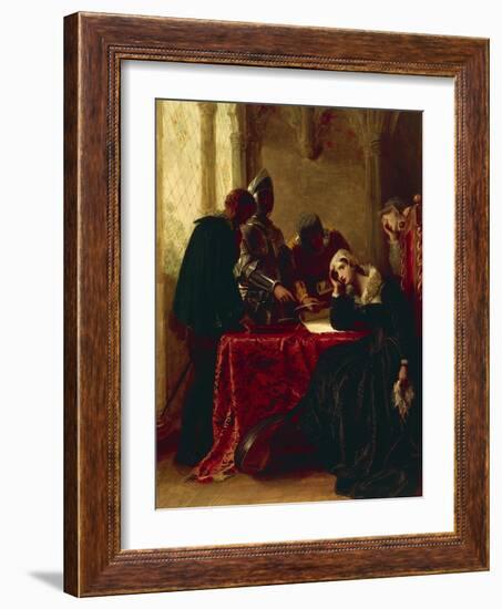 Abdication of Mary Queen of Scots in Loch Leven Castle-Joseph Severn-Framed Giclee Print