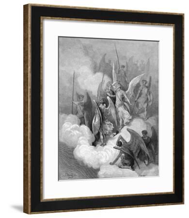 Abdiel Leads Good Angels into the Fight with Satan Giclee Print by J ...