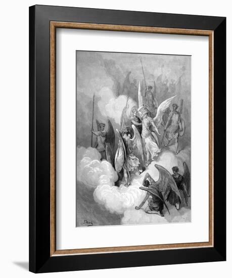 Abdiel Versus Satan-Gustave Doré-Framed Art Print