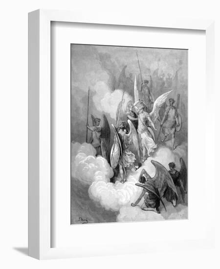 Abdiel Versus Satan-Gustave Doré-Framed Art Print