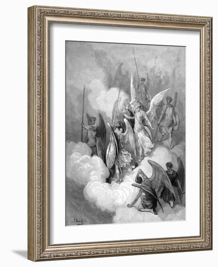 Abdiel Versus Satan-Gustave Doré-Framed Art Print