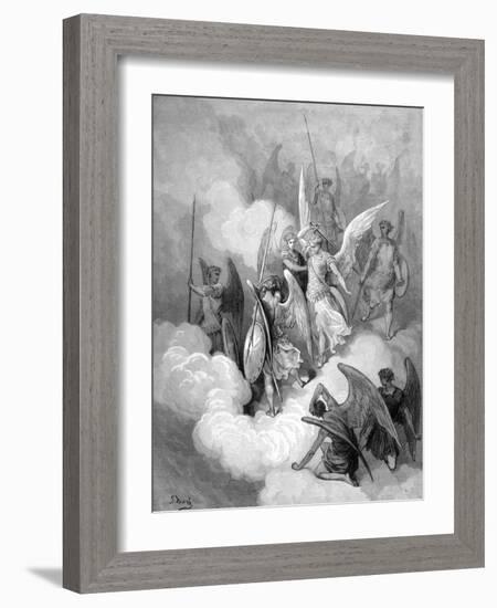 Abdiel Versus Satan-Gustave Doré-Framed Art Print