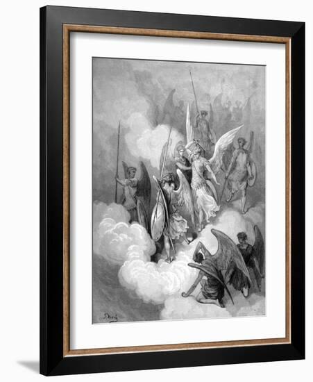 Abdiel Versus Satan-Gustave Doré-Framed Art Print