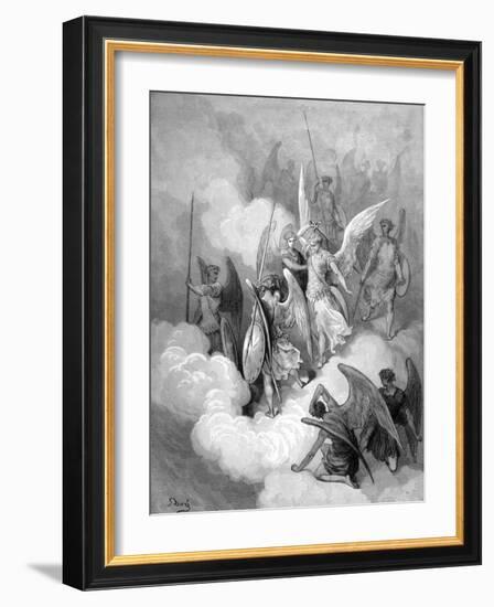 Abdiel Versus Satan-Gustave Doré-Framed Art Print