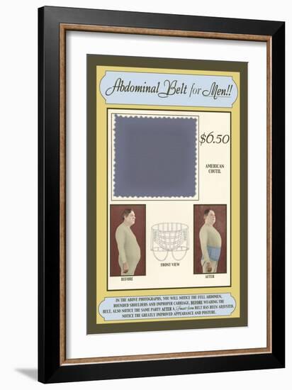 Abdominal Belt for Men!-null-Framed Art Print