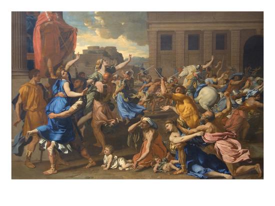 Abduction Of The Sabine Women Art Print Nicolas Poussin Art Com