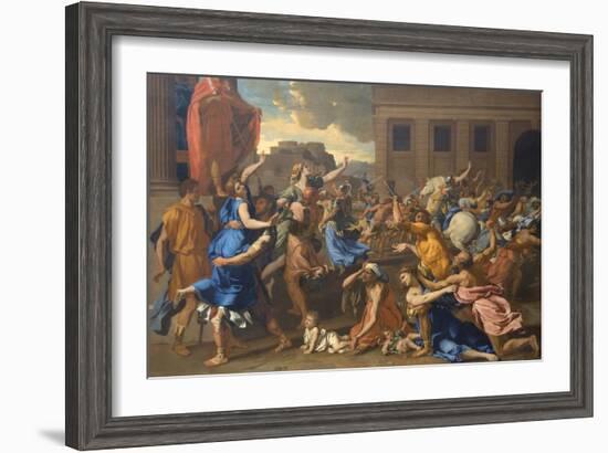 Abduction of the Sabine Women-Nicolas Poussin-Framed Art Print