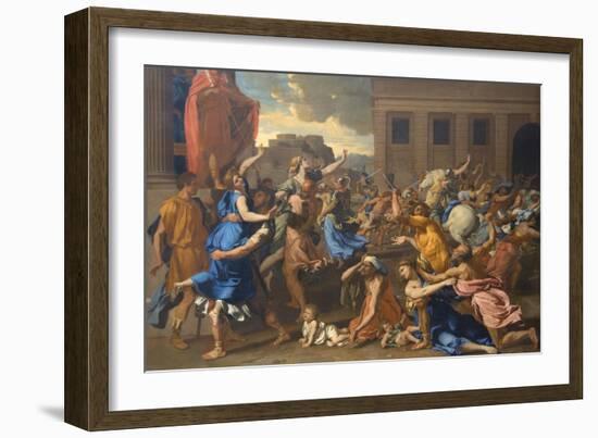 Abduction of the Sabine Women-Nicolas Poussin-Framed Art Print